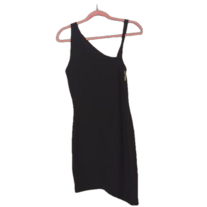 Marciano Black One-Shoulder Mini Dress